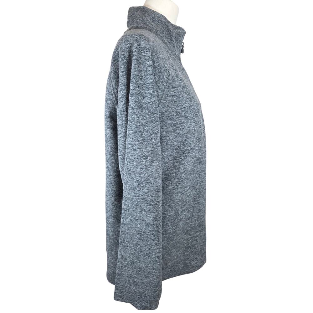 NWT XXL Women's Eddie Bauer Charcoal 1/4 Zip Fleece Top - Picture 3 of 9